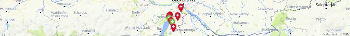 Kartenansicht für Apotheken-Notdienste in der Nähe von Nickelsdorf (Neusiedl am See, Burgenland)